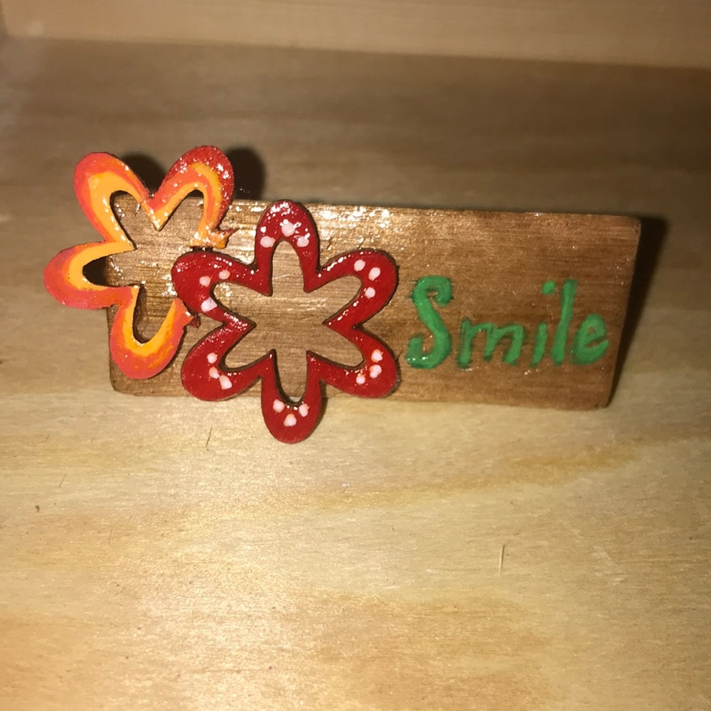 Handmade wood magnet